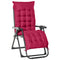 Outsunny Reclining Zero Gravity Chair Folding Garden Sun Lounger with Cushion Headrest Red