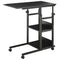 Mobile Standing Desk, Adjustable Height 31.5 inch Stand Up Desk with Wheels for Home Office, Black
