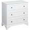 HOMCOM Elegant 3-Drawer Dresser Storage Tower Cabinet for Bedroom Hallway Modern Chest of Drawers White
