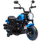 Aosom 6V Kids Motorcycle with Training Wheels, Foot Pedal, Headlight, Music, Forward/Reverse, Single-Button Start, Blue