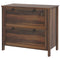 HOMCOM 2 Drawer File Cabinet, Lockable Filing Cabinet with Adjustable Hanging Bar for Letter, A4 and Legal Size, Brown