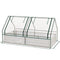 Outsunny 6' x 3' Metal Planter Box with Cover, Raised Garden Bed with Mini Greenhouse for Herbs, Vegetables, Clear and Silver