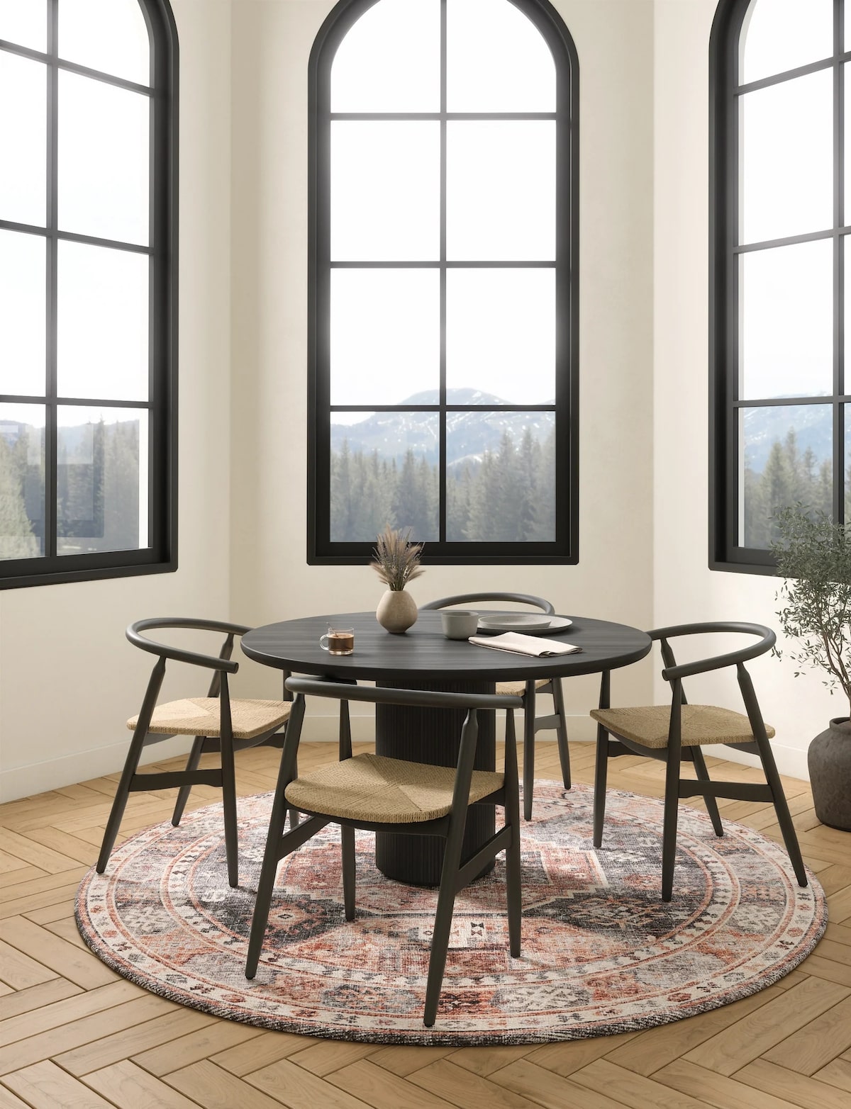 Zenda Rose Purple Rug 