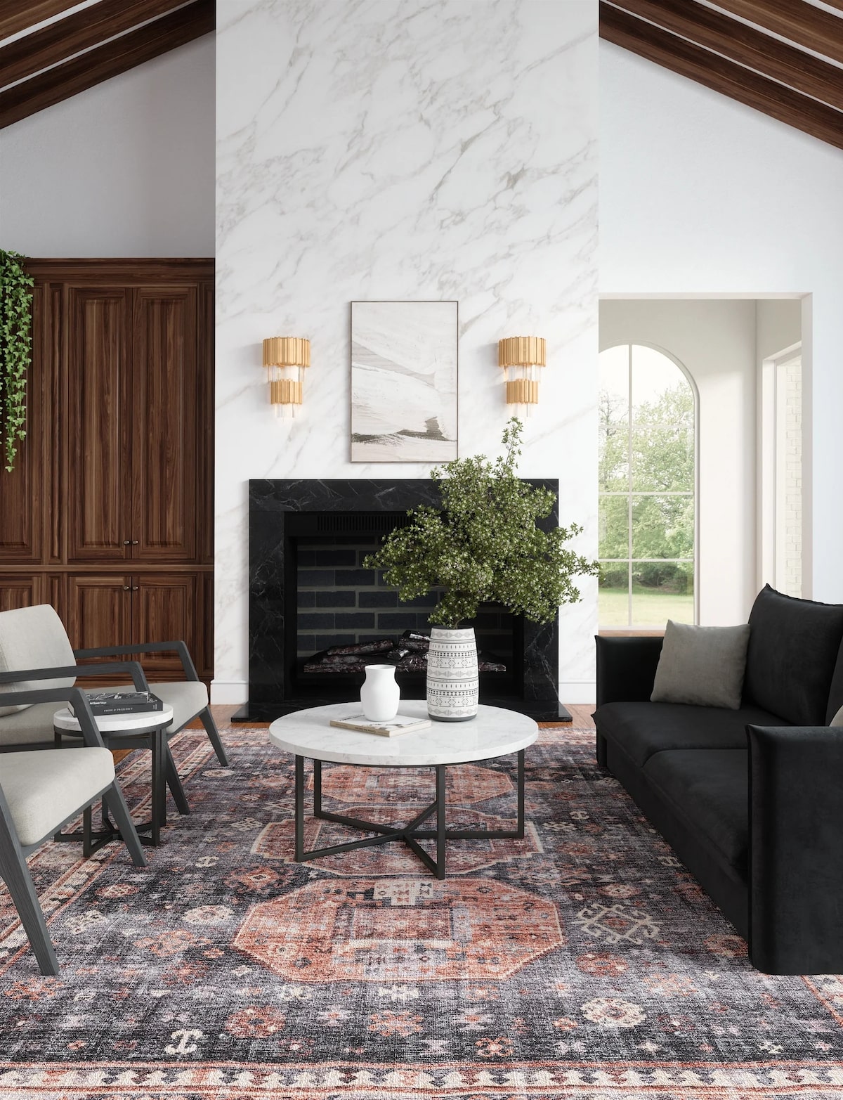 Zenda Rose Purple Rug 