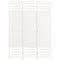 HOMCOM 3-Panel Folding Room Partition: Portable Privacy Screen, Wave Fiber Room Partition for Home Office, White