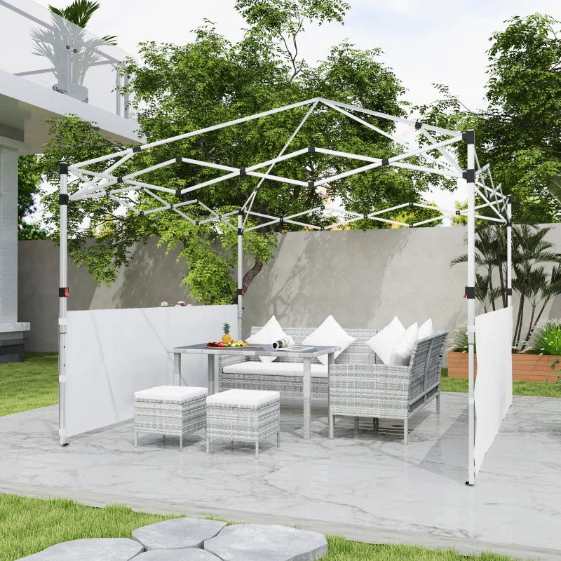 Canopy Sidewalls for 10' x 10' or 10' x 20' Pop up Canopy, 2 PCS Canopy Half Walls Only, White
