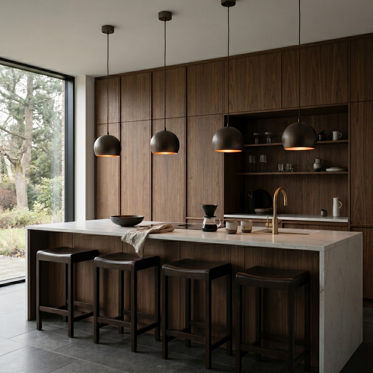 ZOE Mid-Century Modern Dome Pendant Light for Kitchen Island & Dining Table