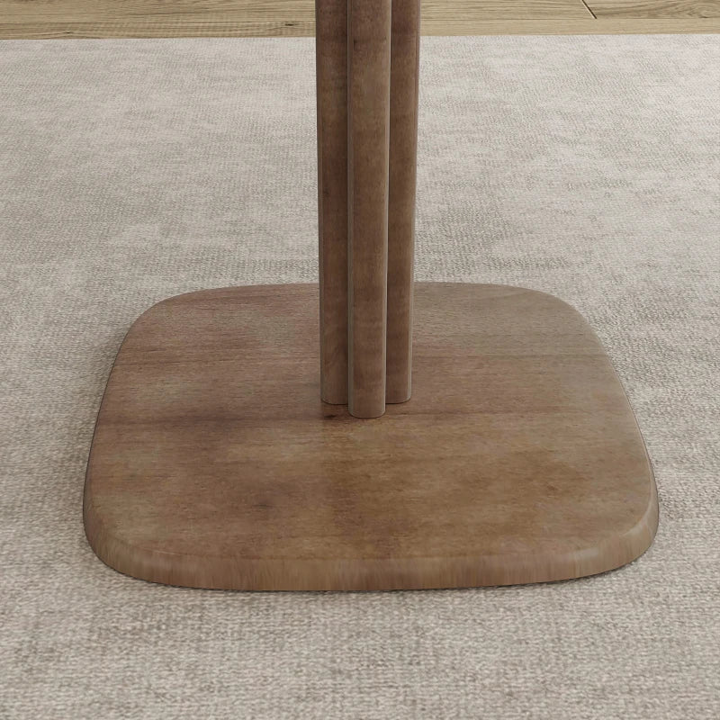 Dining Table for 4 People - Modern Kitchen Table with Wood-Effect Top, 27.6" x 27.6", Dark Brown