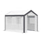 Outsunny 9.8'L x 6.56'W x7.2'H Heavy Duty Walk-In Greenhouse Vegetable Seed Growth Tent Outdoor Plant Growing Tunnel Hoop House