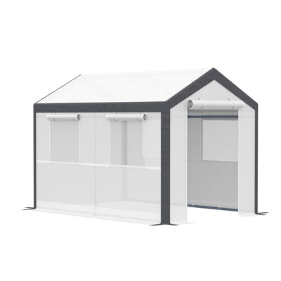 Outsunny 9.8'L x 6.56'W x7.2'H Heavy Duty Walk-In Greenhouse Vegetable Seed Growth Tent Outdoor Plant Growing Tunnel Hoop House 
