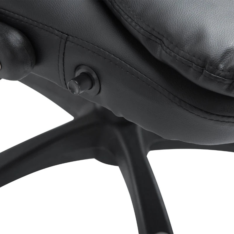 Executive Office Chairs Heated Massage High Back Reclining Office Chair Swivel Leather Adjustable Vibrating Furniture Black