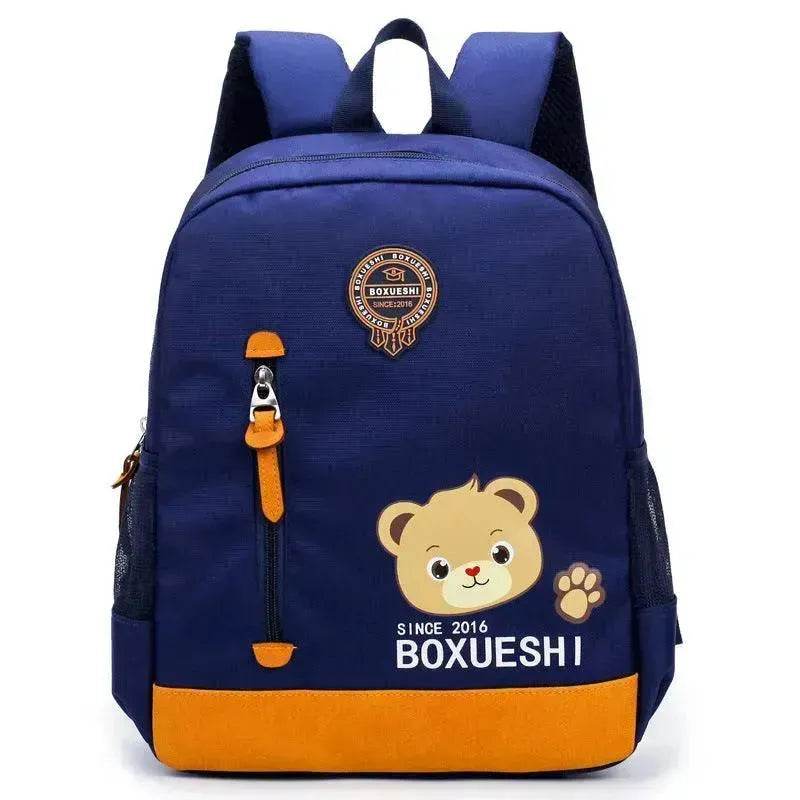 A cartoon bear nursery school schoolbag, schoolbag, schoolboy, boy and boy, baby boy and baby travel back 