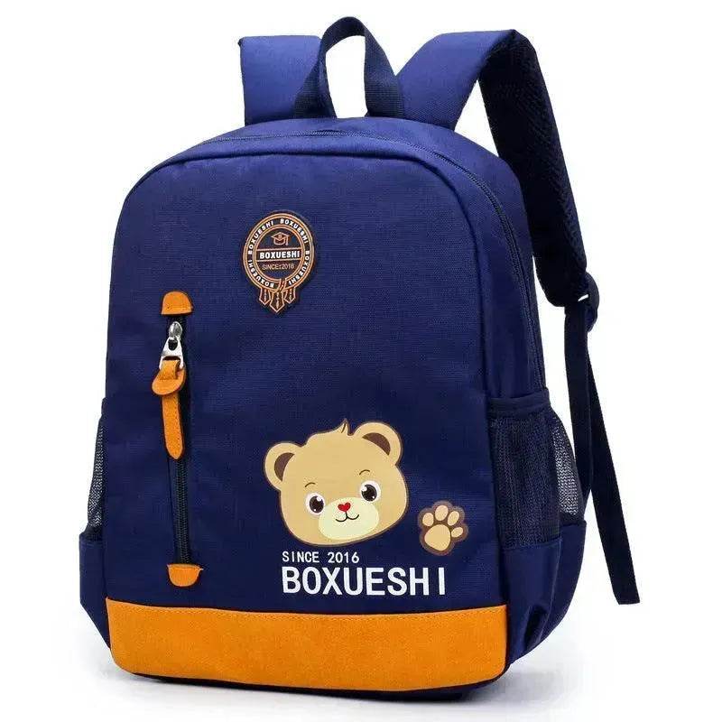 A cartoon bear nursery school schoolbag, schoolbag, schoolboy, boy and boy, baby boy and baby travel back 