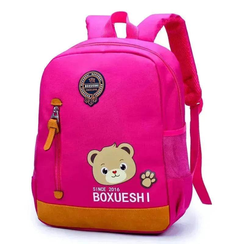A cartoon bear nursery school schoolbag, schoolbag, schoolboy, boy and boy, baby boy and baby travel back 