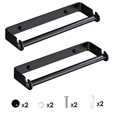 2 Pack Wall Mounted Paper Towel Holder Under Cabinet Paper Towel Rack for Bathroom Kitchen Pantry Sink Balcony Aluminum Toilet Paper Holder 