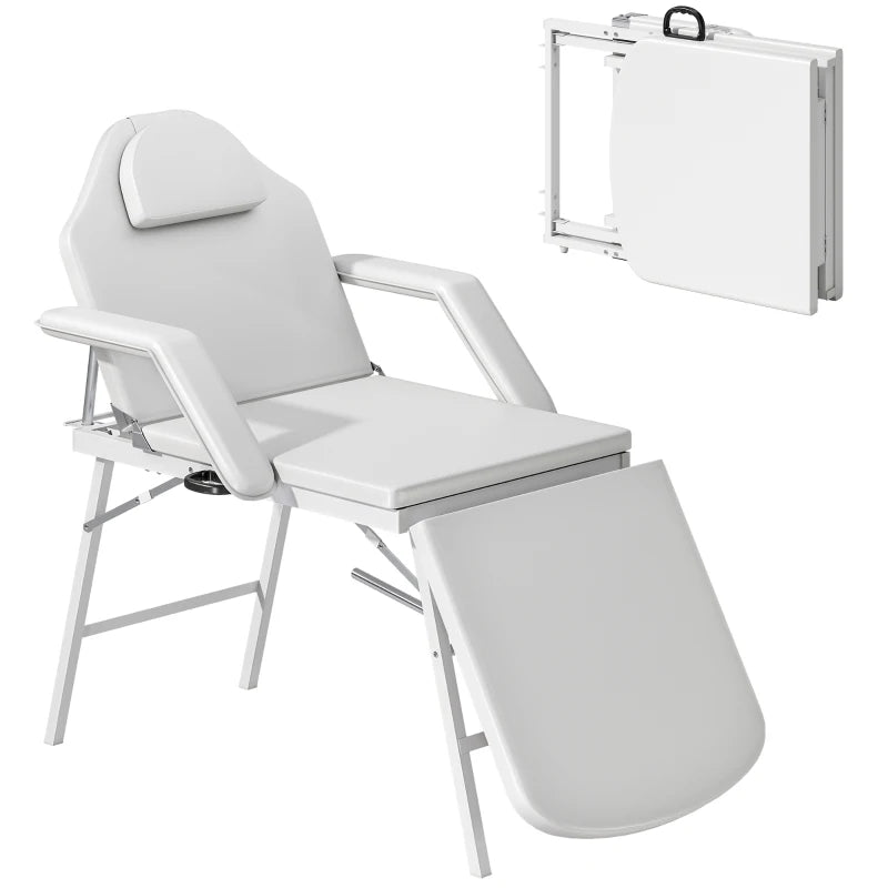 Portable Massage Table, Foldable Massage Bed, White