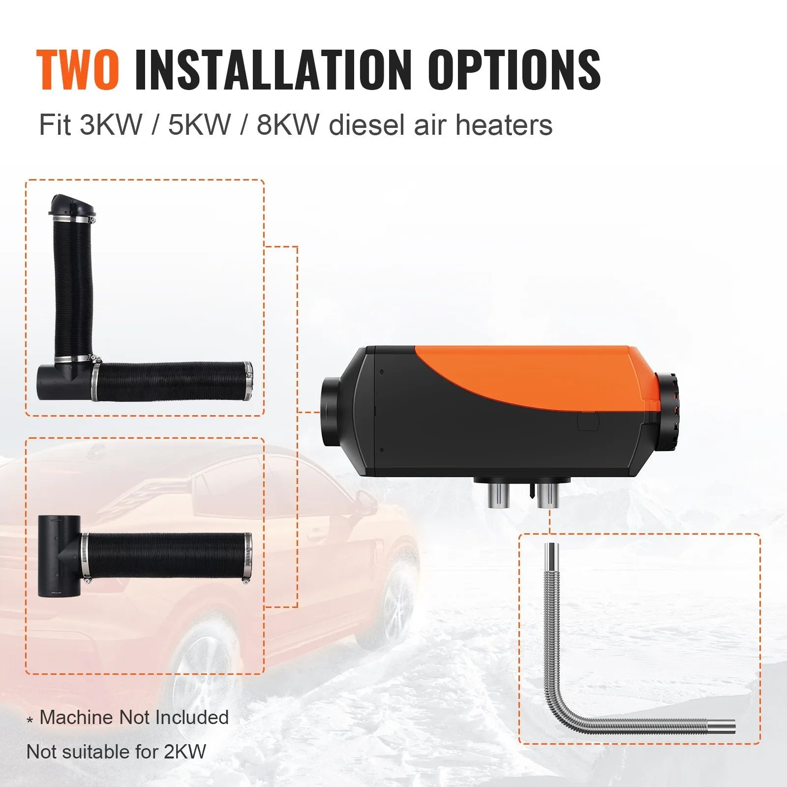 VEVOR Diesel Heater Glow Plug Kit, Ceramic Glow Plug Repair Kit with Removal Fitting Tool, Diesel Heater Rebuild Kit for 2KW/5KW/8KW Air Diesel Parking Heater Replacement 