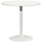 Modern Kitchen Table for 2 People, Round Dining Table with Steel Base for Living Room, Dining Room, White