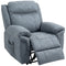 HOMCOM Manual Recliner Chair with Vibration Massage, Side Pockets, Microfibre Reclining Chair for Living Room, Blue