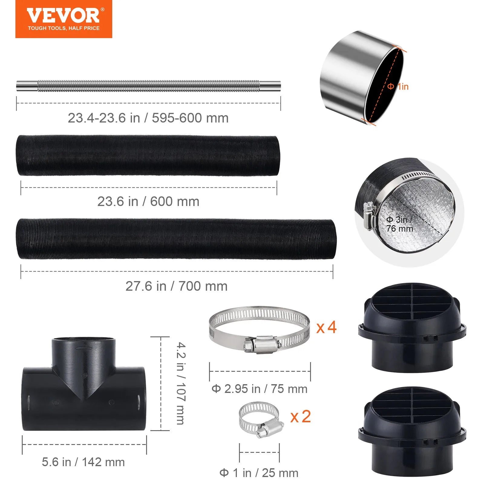 VEVOR Diesel Heater Glow Plug Kit, Ceramic Glow Plug Repair Kit with Removal Fitting Tool, Diesel Heater Rebuild Kit for 2KW/5KW/8KW Air Diesel Parking Heater Replacement 