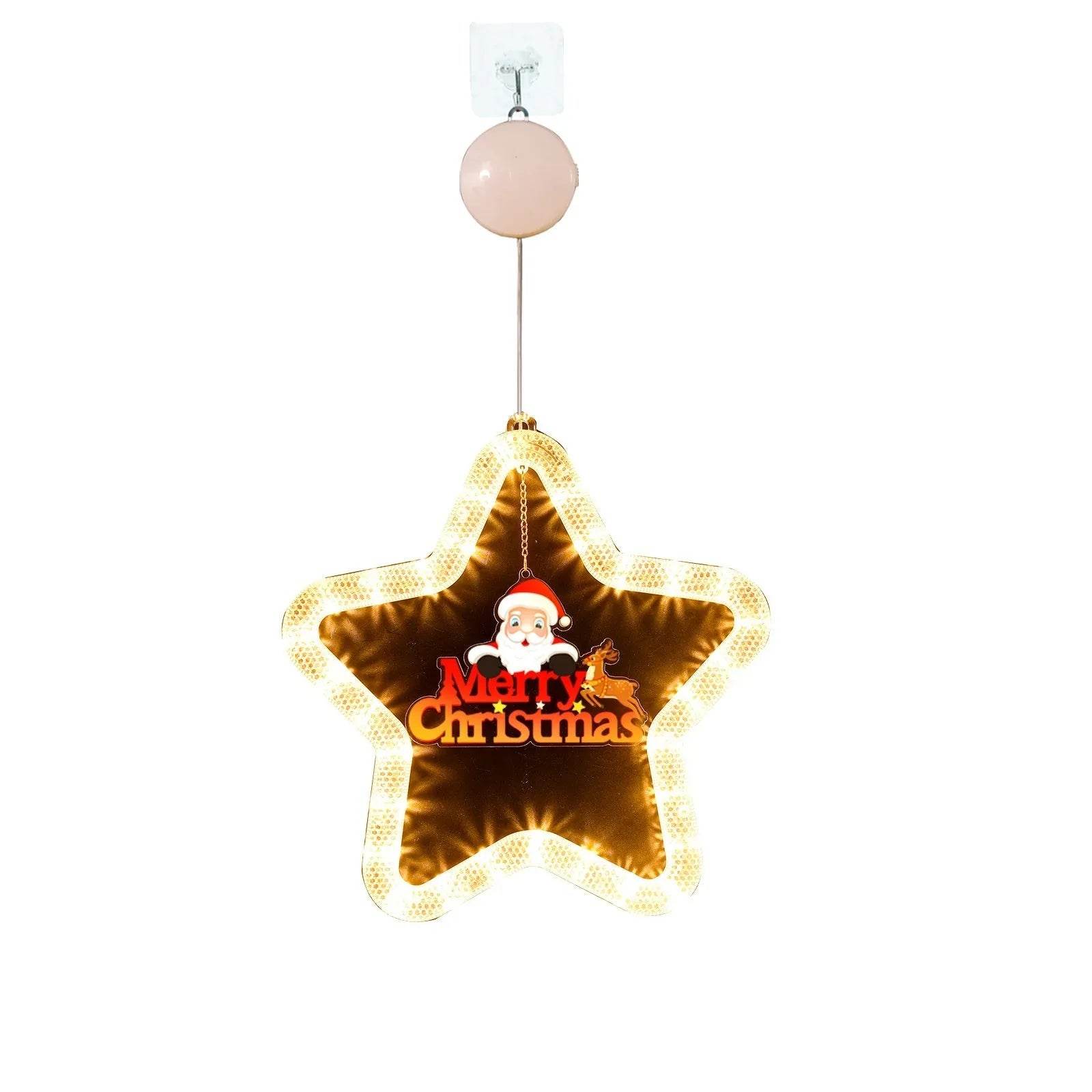 Christmas Pendant Decoration Christmas Atmosphere Led Lights Led Christmas Star Light Decoration For Window Door For Holiday 
