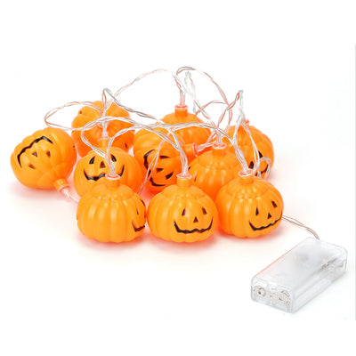 Halloween String Lights 59IN Total Length Pumpkin LED Lamps Battery Powered Decorative Holiday Lights For Indoor Decor 