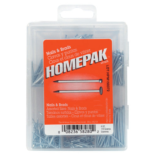 Hillman HomePak Kit - Nails and Brads - 6 oz. 