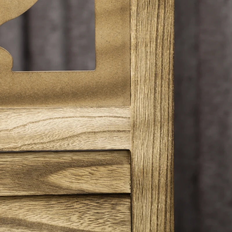 5.6 Ft Room Divider, 4 Panel Portable Folding Privacy Screens for Home Office, Bedroom, Brown