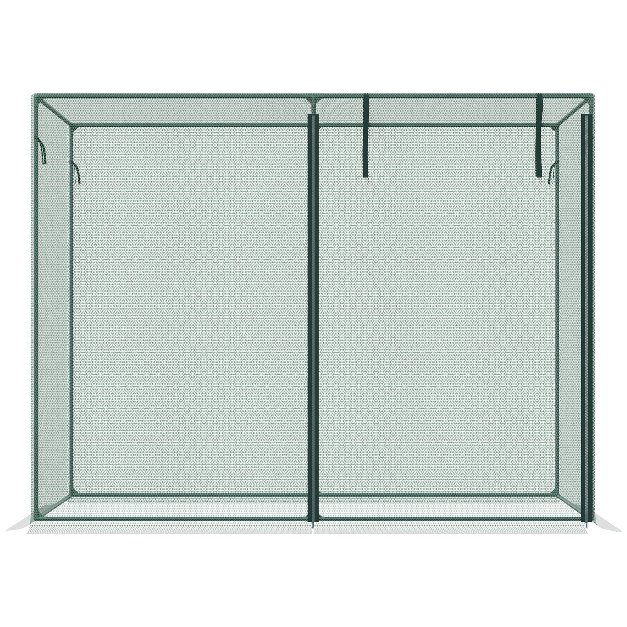 Outsunny 6.5 x 3.3ft Crop Cage, Garden Plant Protector with Single Zippered Door, Storage Bag and Ground Stakes, Green 
