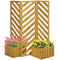 Outsunny Outdoor Privacy Screen with Raised Garden Beds 4 Self-Draining Panels for Pool Hot Tub Freestanding