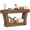 63 Inch Vintage Console Table, Narrow Entryway Table with Open Shelf for Living Room, Dark Brown