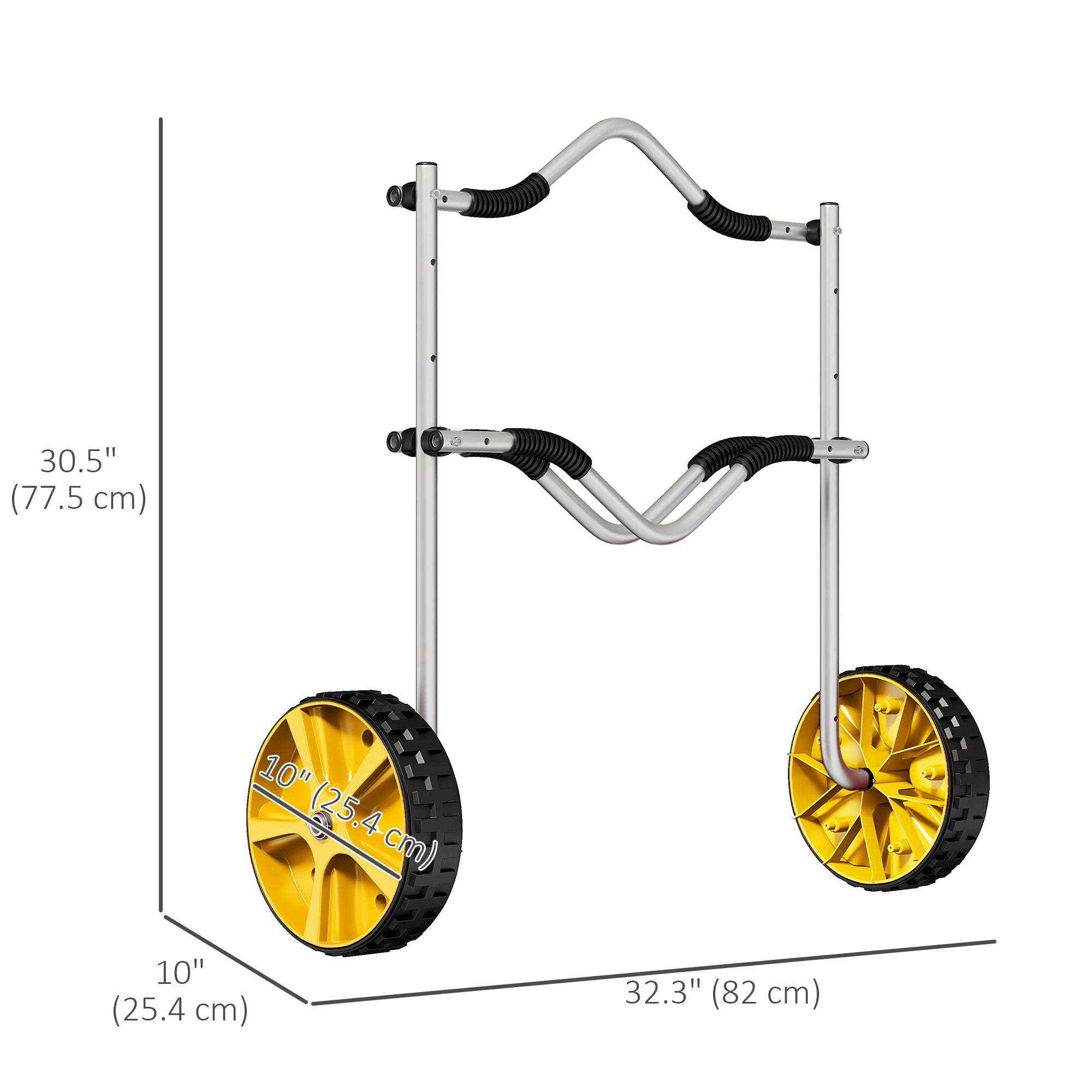 Soozier Alumnium Kayak Cart Dolly, Kayak Wheels with Adjustable Height and Width, for Kayaks, Canoes, Paddleboards 