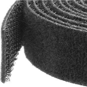 Hook-and-Loop Cable Management Tie - 25 ft. Roll - Black - Cut-to-Size Cable Wrap / Straps 