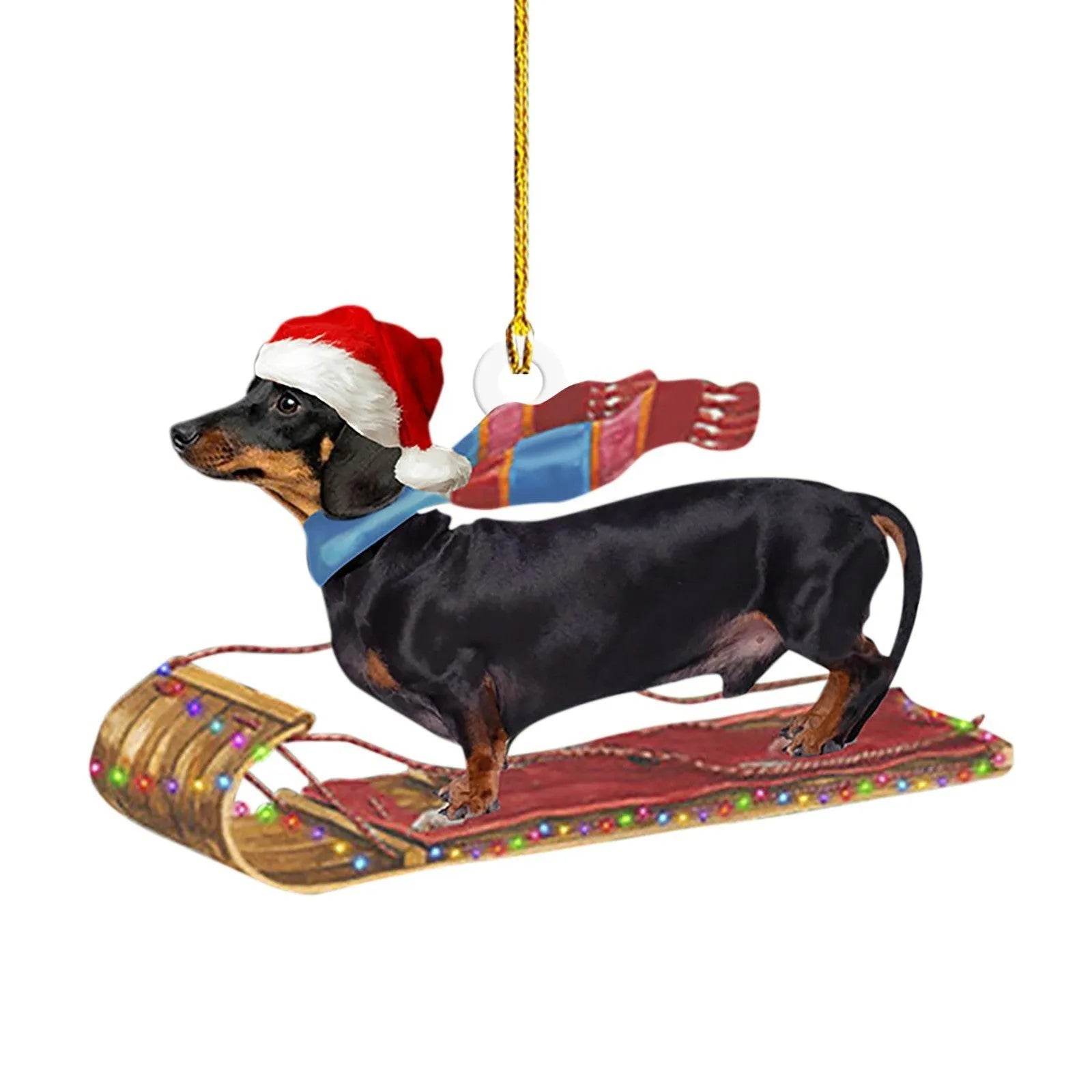 Christmas Sausage Dog Decorations Home 