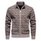 2025 Fall Winter Men Fleece-lined Thick Stand Collar Sweater Cardigan for men