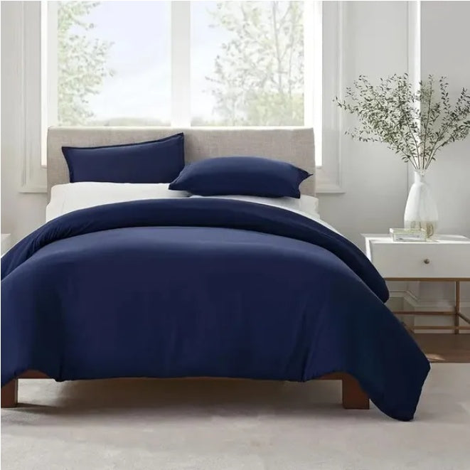 Serta Simply Clean Pleated Duvet Cover Queen 