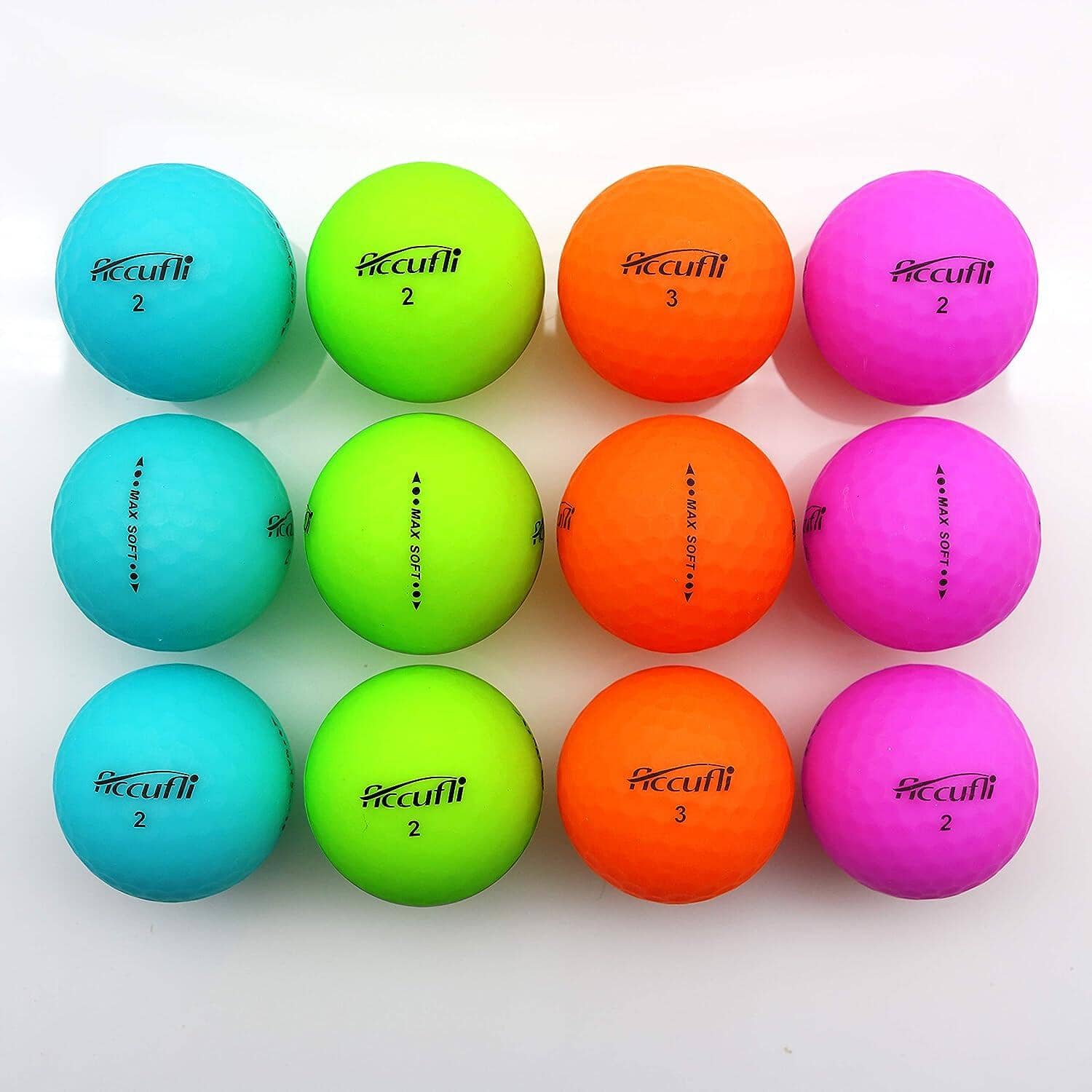 Accufli Max Soft Matte Finish Golf Balls 
