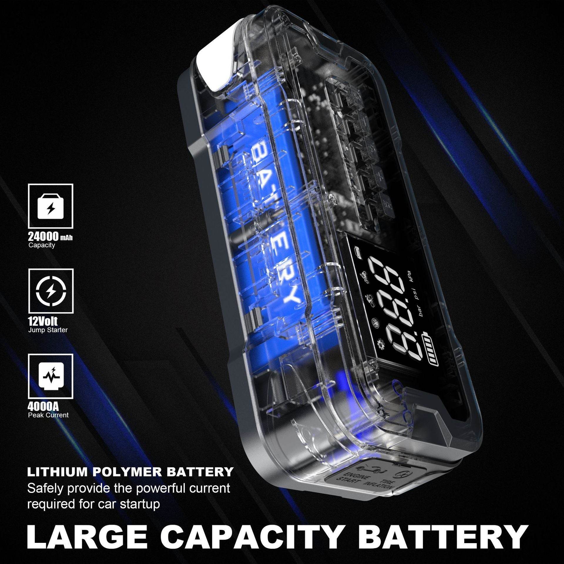 Automobile Emergency Start Power Source Car Built-in Inflatable 