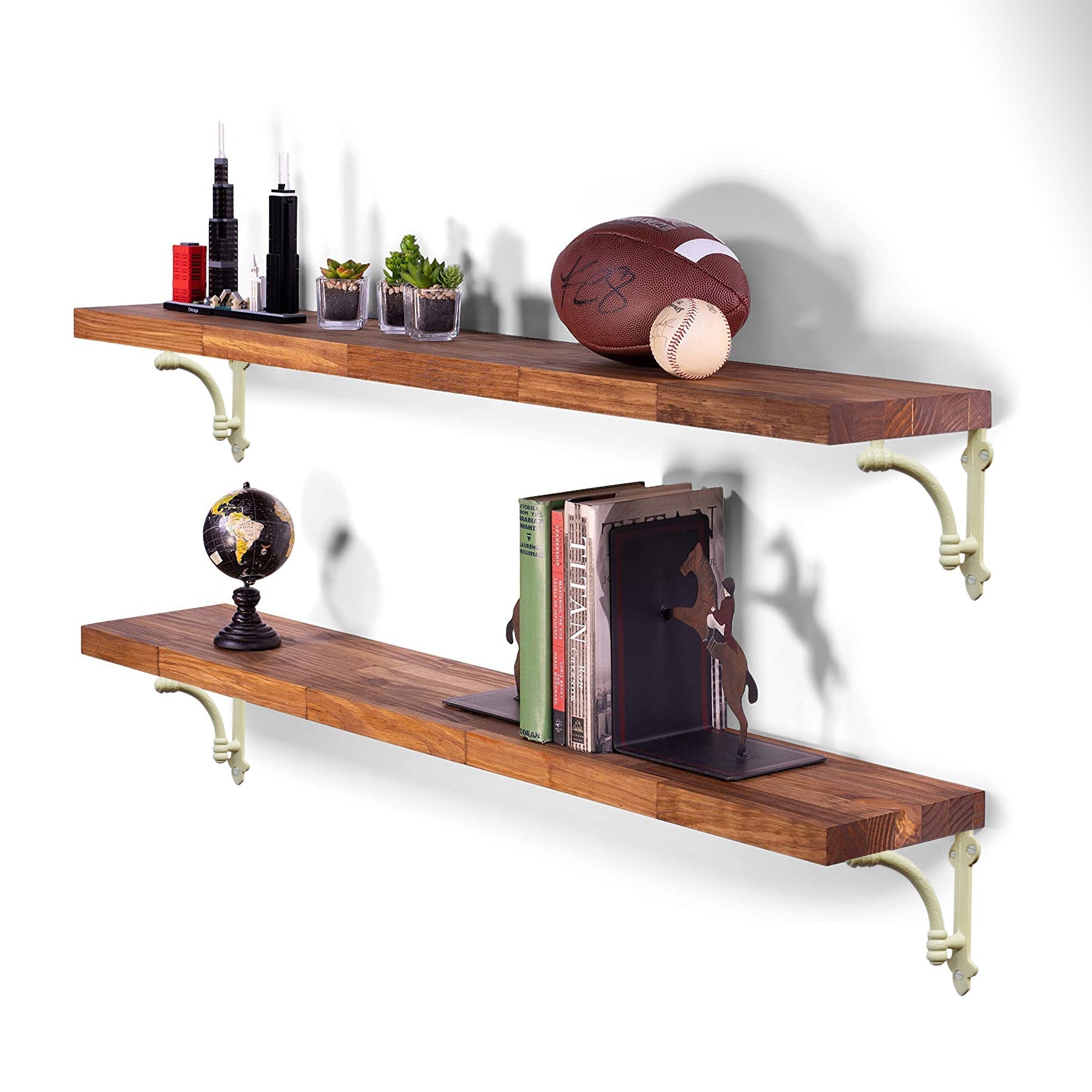 Slim Halfround Bracket, 5 inch, Antique White 
