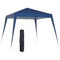 8' x 8' Pop Up Canopy, Outdoor Folding Tent, Portable Party Tent with Carrying Bag for Camping, Party, Picnic, Blue