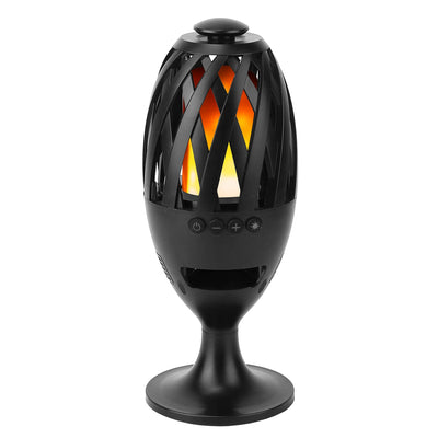 LED Flame Speakers Torch Wireless Speaker Waterproof Stereo Bass Speaker Outdoor Light-Up Speaker Atmosphere LED Flickers Night Light Patio Stake Ligh 