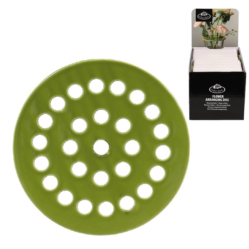 Flower Arranging Disc Green L 