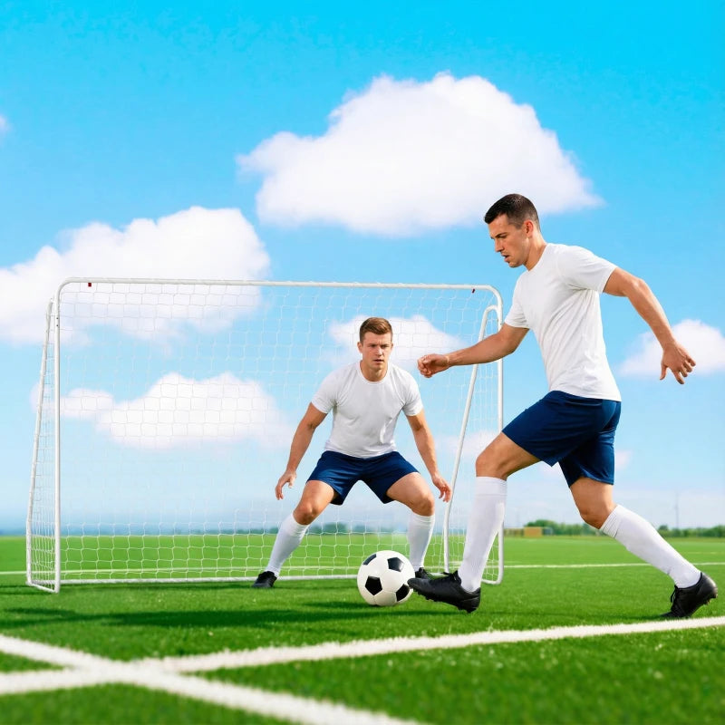 Soozier Soccer Goal, Soccer Net for Backyard, 10 x 4 ft, White