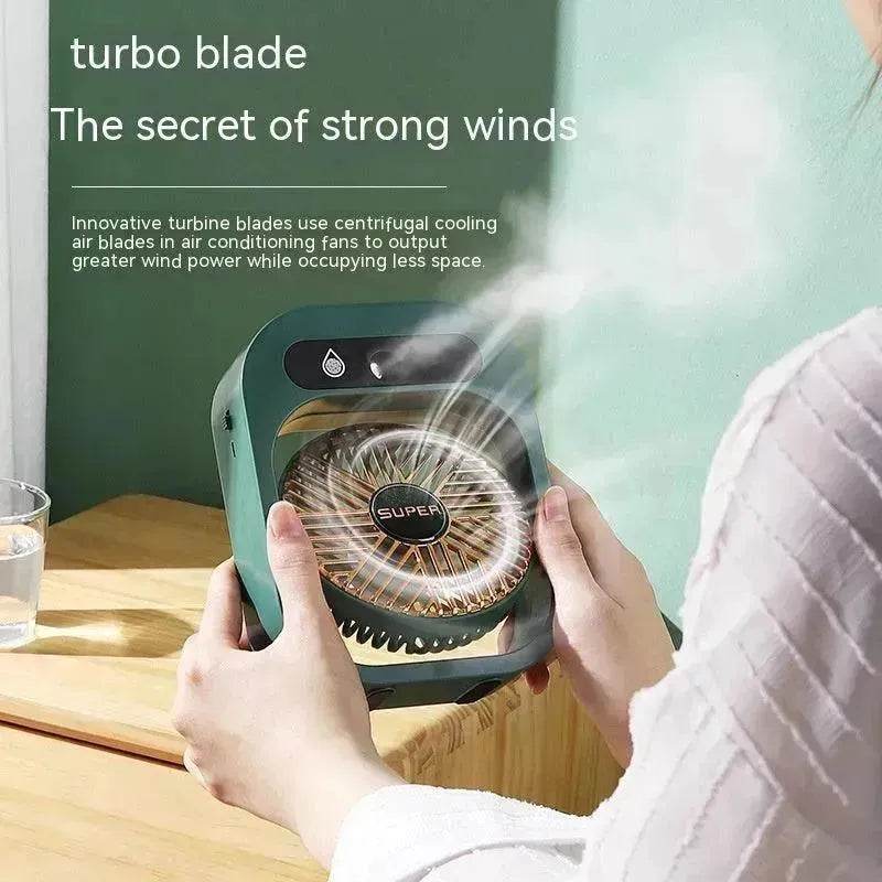 Air Conditioning Fan Desk Misting Fan Air Cooler Cooling USB Rechargeable Humidifier Portable Spray Fan With 3 Wind Speeds For Home 