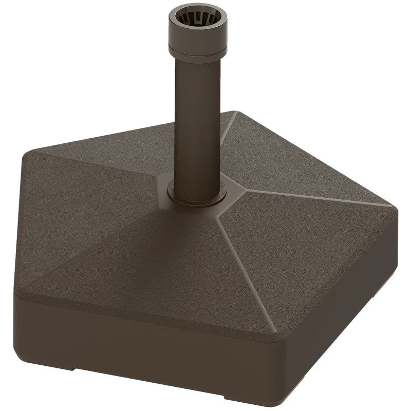 Patio Umbrella Base Holder, Heavy Duty Outdoor Umbrella Stand Base, Poolside, Brown
