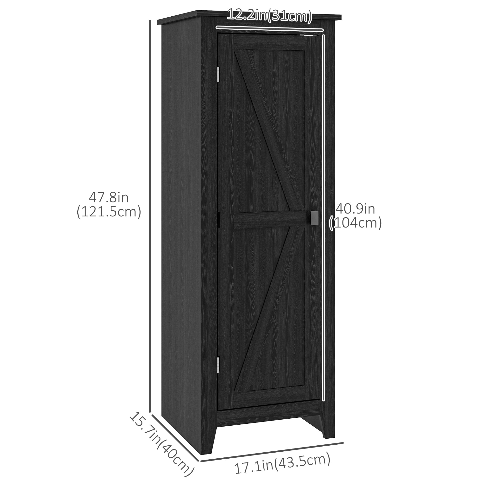 HOMCOM Space-Saving Savior: 47.8" Kitchen Pantry Cabinet with Doors and Shelves for Dining Room Organization 