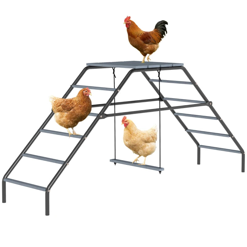 Chicken Coop Perches with Swing, Chicken Run Accessories Toy for Healthy & Happy, for Backyard Farm