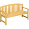Outsunny Garden Bench 4.7Ft 2 Seater Outdoor Patio Seat Slatted Design for Park Yard Indoor Orange