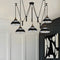 Vintage 5-Head Metal Dome Ceiling Pendant Light ~ 1731