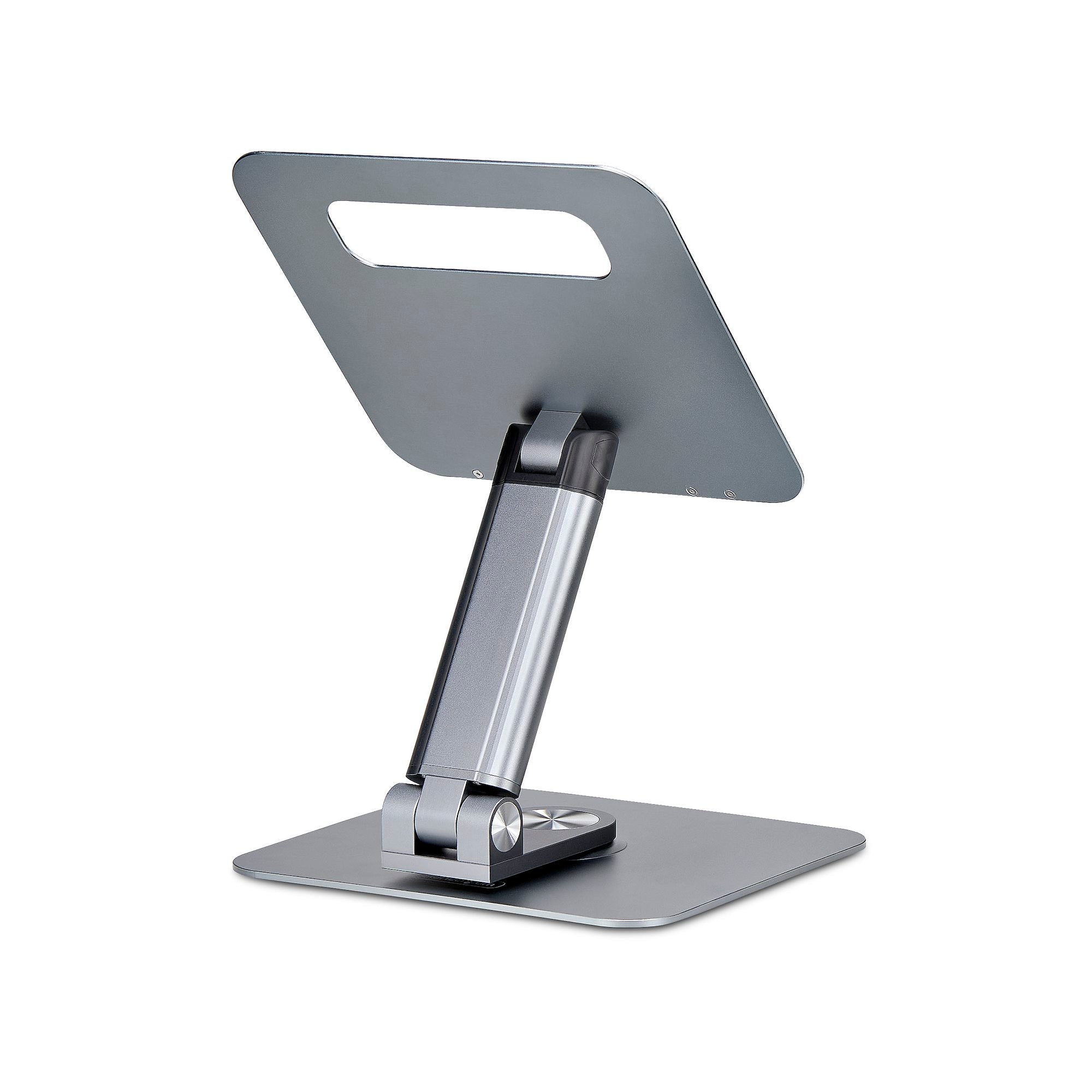 Telescopic Laptop Stand, 360 Swivel Base, Rotating Computer Riser for Desk, Adjustable Height and Tilt, Max 11lb/5kg, Aluminum Build, Portable Design 
